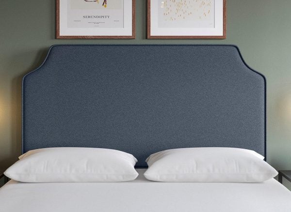 Flaxby Rainton Padded Headboard  50 King  Blue | Bed Sava