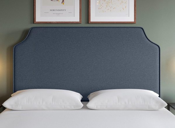 Flaxby Rainton Padded Headboard  46 Double  Blue | Bed Sava