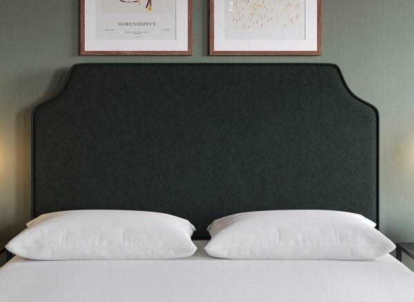 Flaxby Rainton Padded Headboard  50 King  Green | Bed Sava