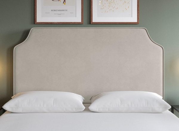 Flaxby Rainton Padded Headboard  50 King  Beige | Bed Sava