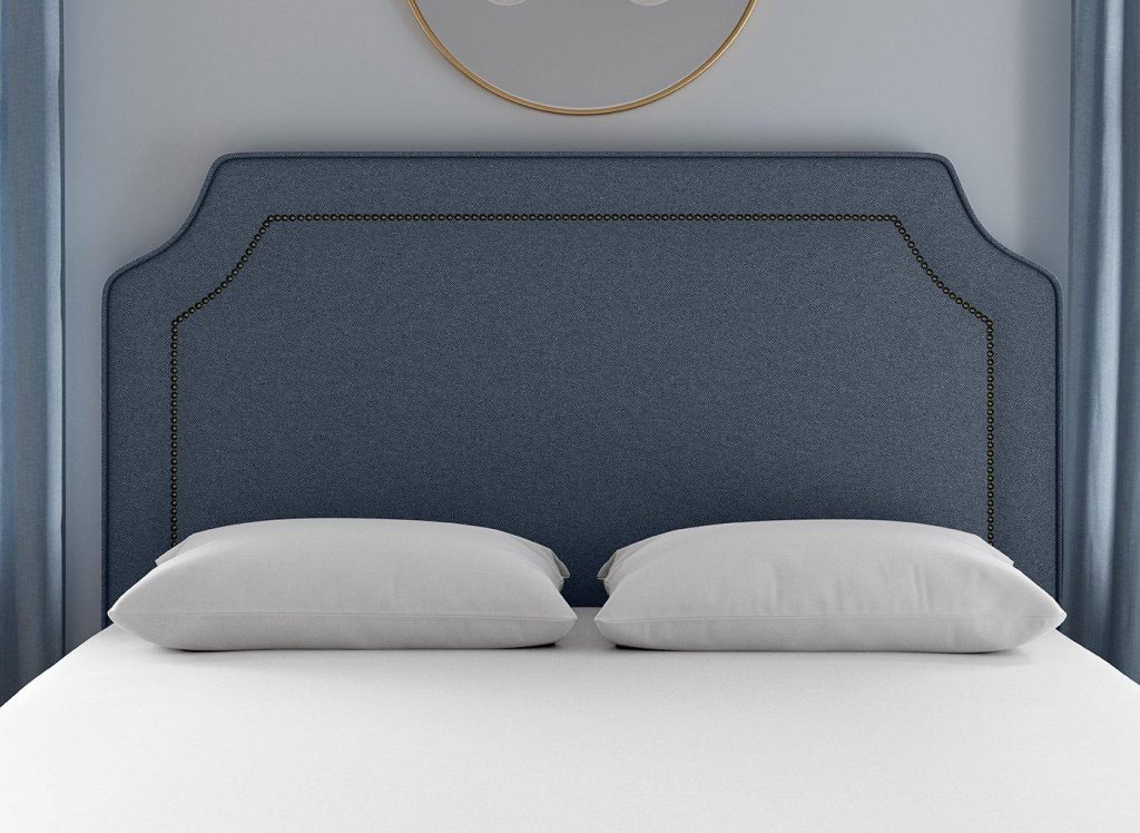 Flaxby Malton Padded Headboard  60 Super King  Blue | Bed Sava