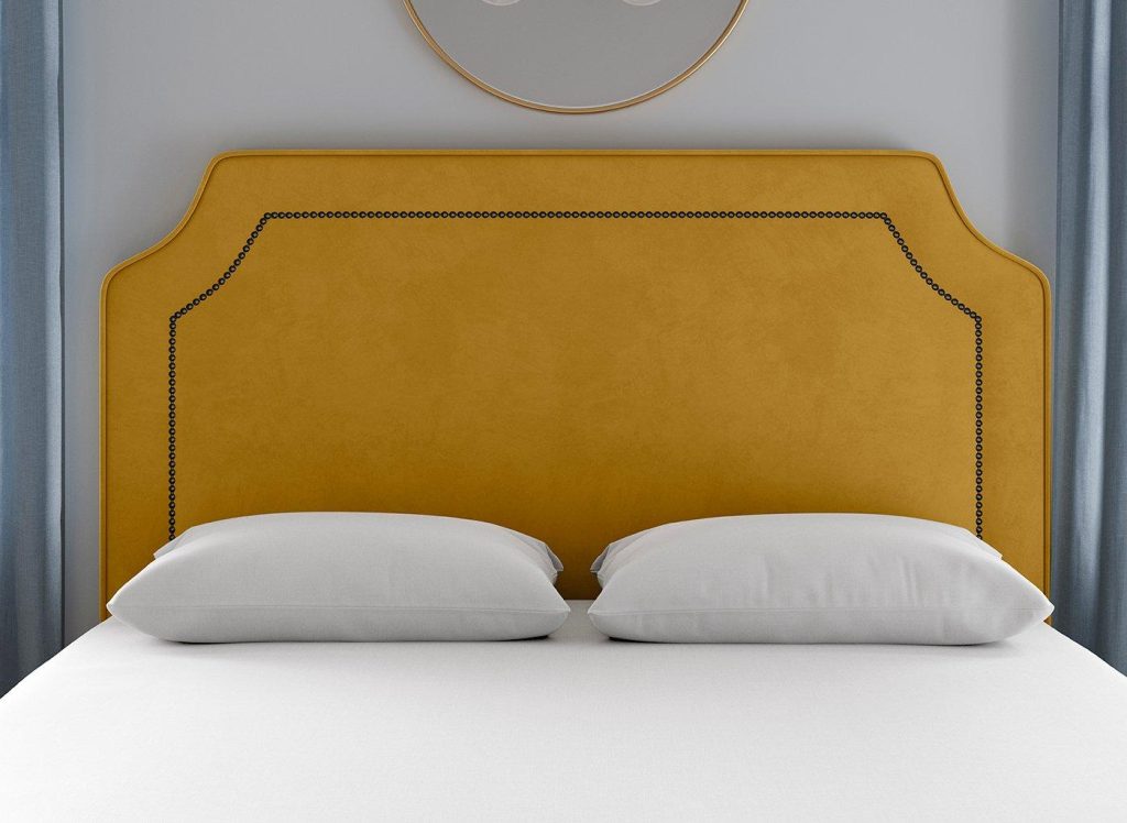 Flaxby Malton Padded Headboard  50 King  Gold | Bed Sava