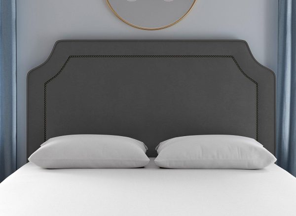Flaxby Malton Padded Headboard  46 Double  Grey | Bed Sava