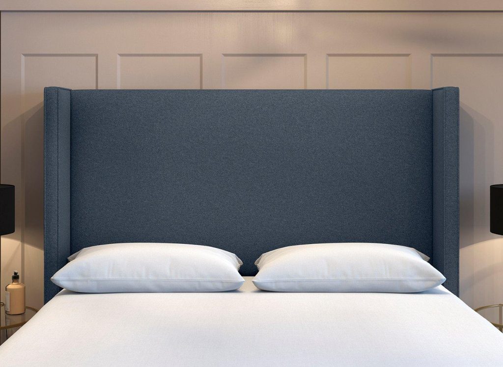 Flaxby Kettlewell Winged Headboard  30 Single  Blue | Bed Sava