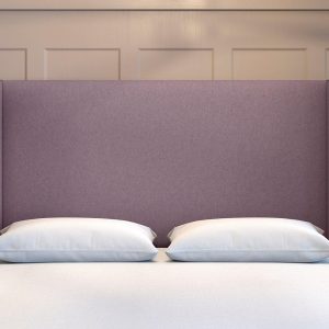 Flaxby Kettlewell Winged Headboard  50 King  Purple | Bed Sava