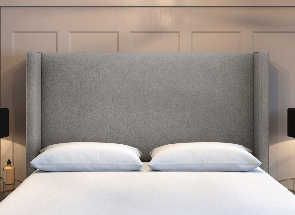 Flaxby Kettlewell Winged Headboard  30 Single  Silver | Bed Sava