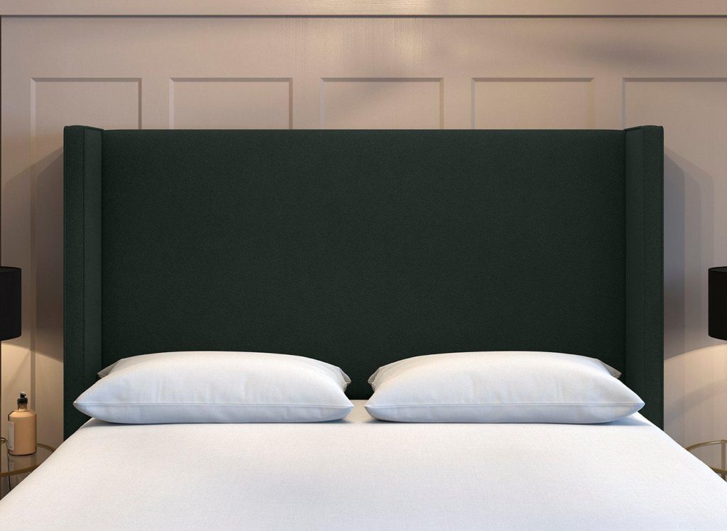 Flaxby Kettlewell Winged Headboard - 6'6 Emperor - Green