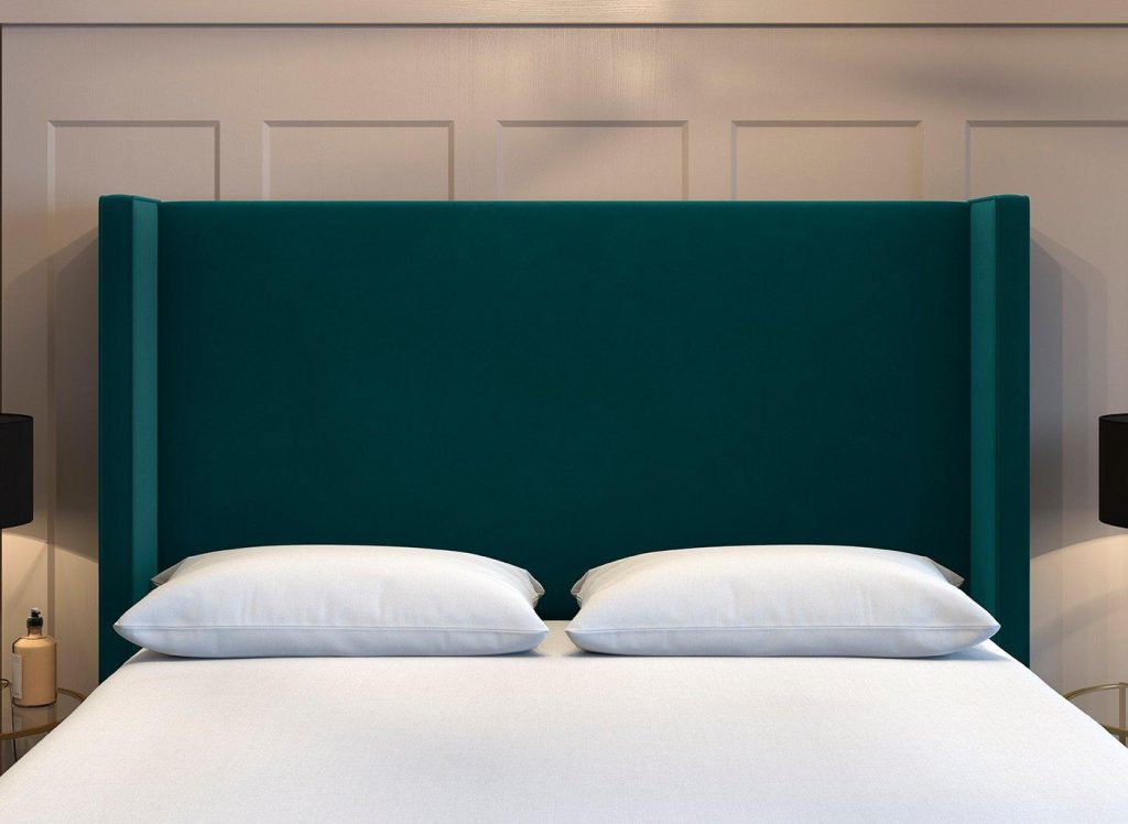 Flaxby Kettlewell Winged Headboard  30 Single  Green | Bed Sava
