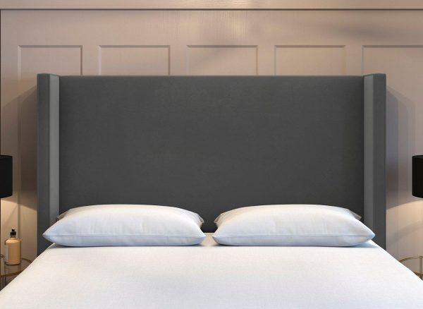 Flaxby Kettlewell Winged Headboard  30 Single  Grey | Bed Sava