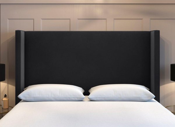 Flaxby Kettlewell Winged Headboard  60 Super King  Grey | Bed Sava