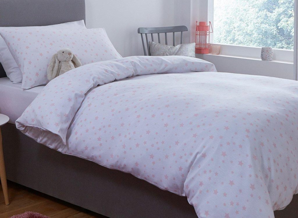 Silentnight Jersey Stars Duvet Set  Pink | Bed Sava