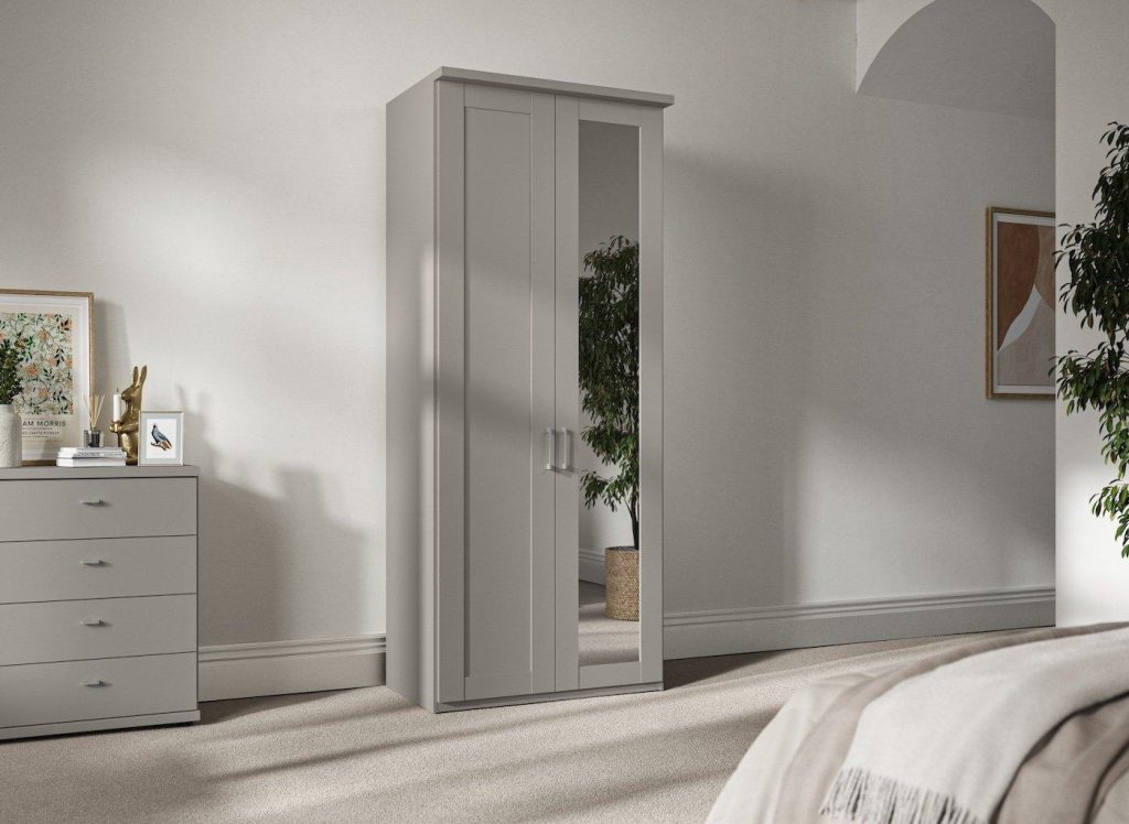 Dover 2-Door Wardrobe - Grey