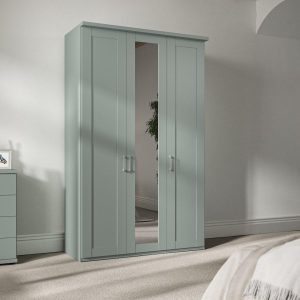 Dover 3 Door Wardrobe  Green | Bed Sava