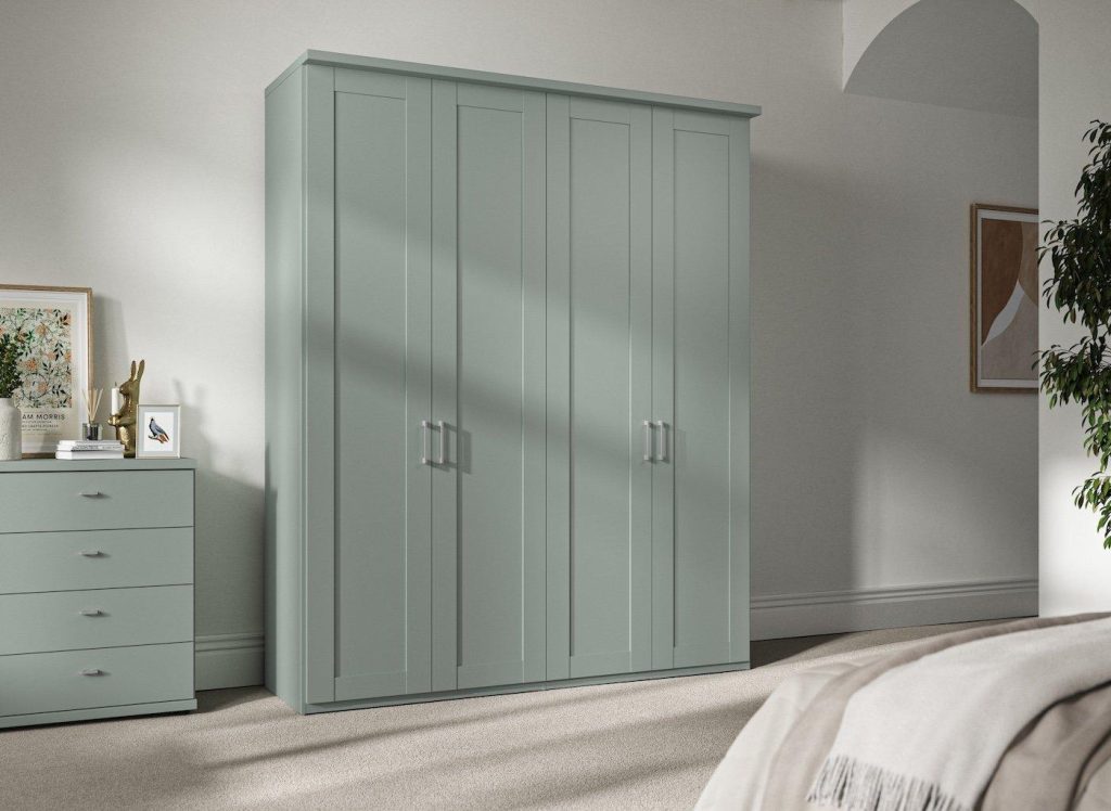Dover 4-Door Wardrobe - Green
