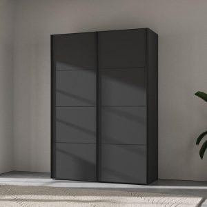 Roberts Small 2 Door Wardrobe  Grey | Bed Sava