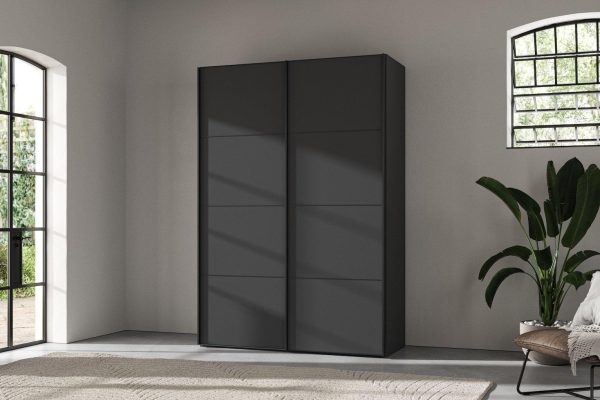 Roberts Small 2 Door Wardrobe  Grey | Bed Sava