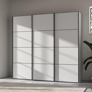 Roberts Large 3 Door Wardrobe  White | Bed Sava