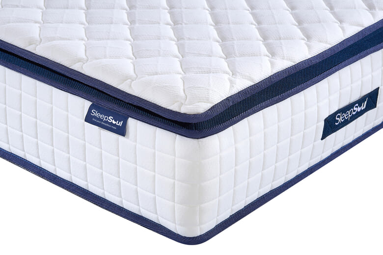 SleepSoul Bliss 1500 Pocket Memory Pillow Top Mattress, Double