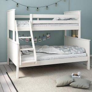 Northwood Kids Wooden Triple Bunk Bed  White | Bed Sava