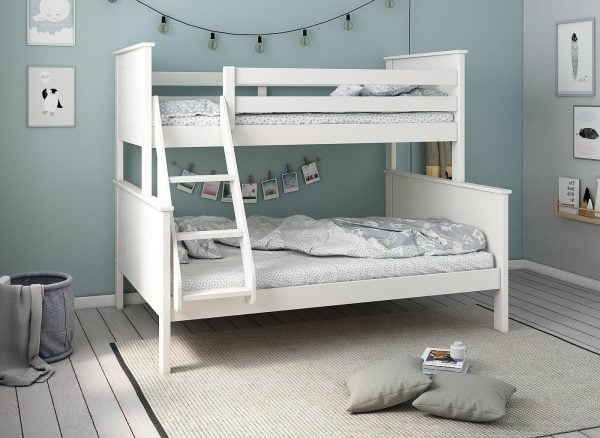 Northwood Kids Wooden Triple Bunk Bed  White | Bed Sava