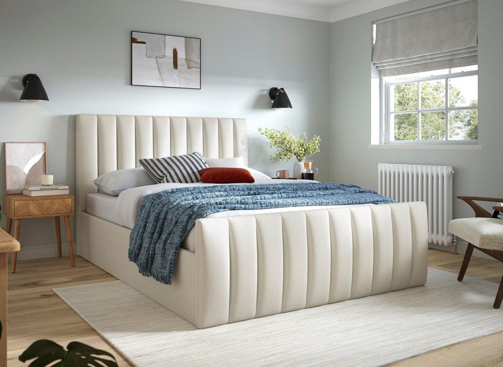 Davies Ottoman Bed Frame  50 King  Grey | Bed Sava