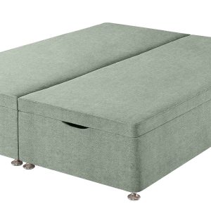 Harrison Spinks Premium Ottoman Divan Base  Herringbone Sky King | Bed Sava