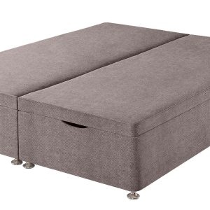 Harrison Spinks Premium Ottoman Divan Base  Herringbone Lilac King | Bed Sava