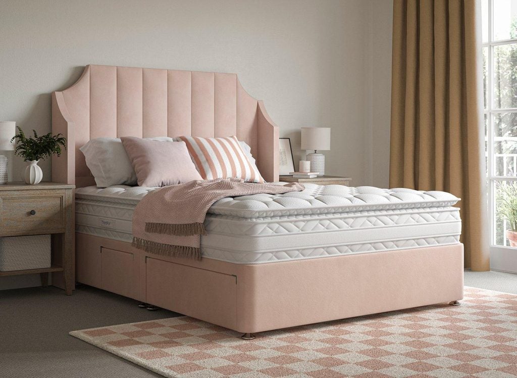 Sleepeezee Contemporary Divan Bed Base - 6'0 Super King - Pink