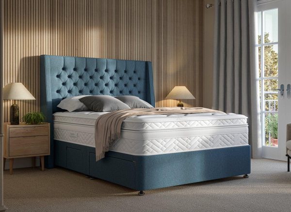 Sleepeezee Contemporary Divan Bed Base  50 King  Blue | Bed Sava