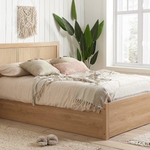 Birlea Croxley Wooden Rattan Ottoman Bed Frame Double | Bed Sava