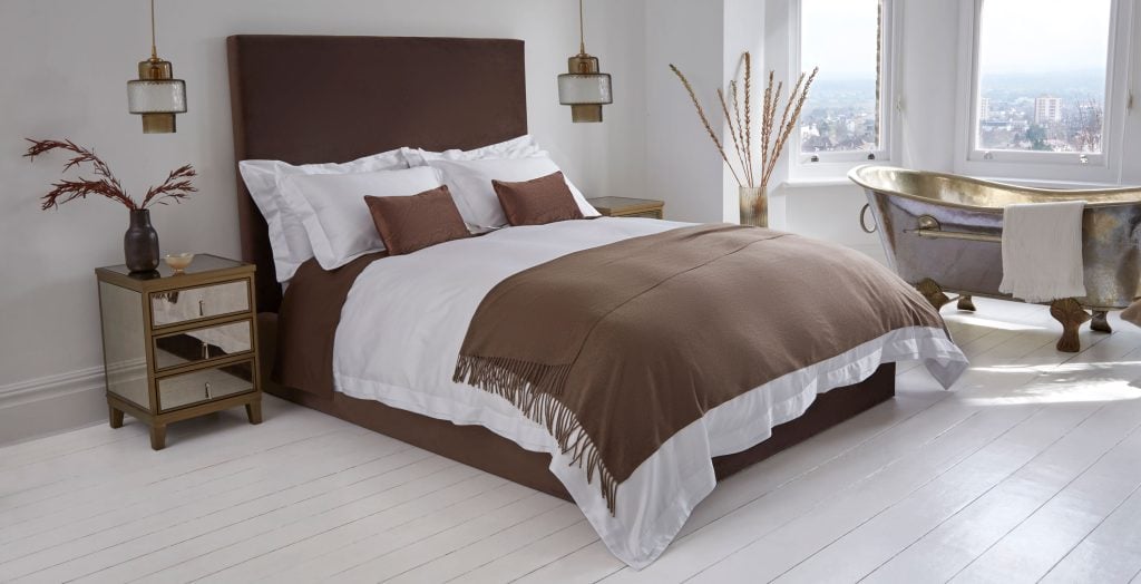 Cleo Ottoman Bed  Cocoa Double | Bed Sava
