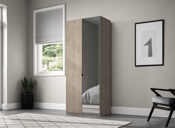 Kirkpatrick Wooden 2 Door Wardrobe  Brown | Bed Sava