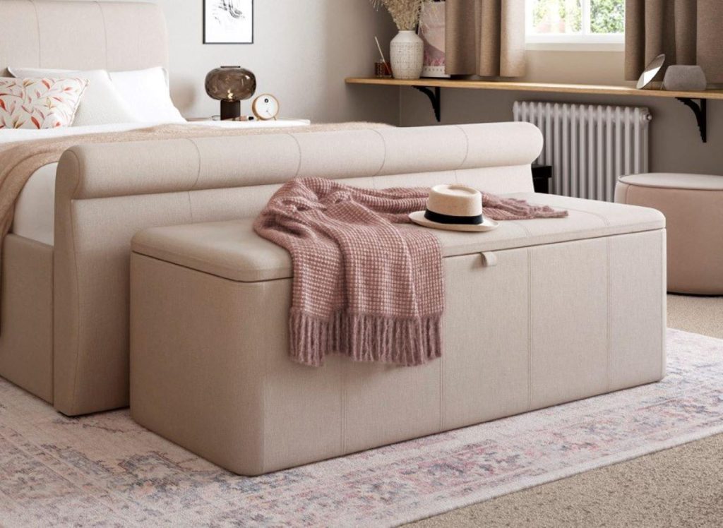 Lucia / Wilson Upholstered Blanket Box - Cream