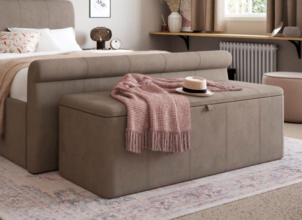 Lucia / Wilson Upholstered Blanket Box - Beige
