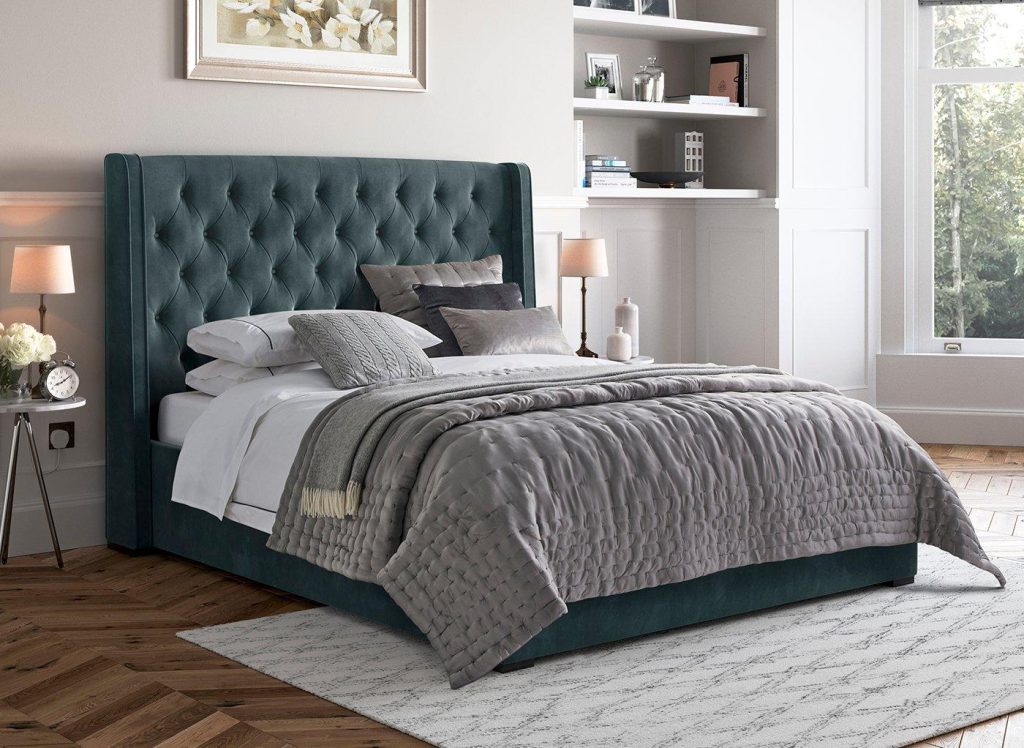 Deacon Upholstered Bed Frame - 5'0 King - Grey