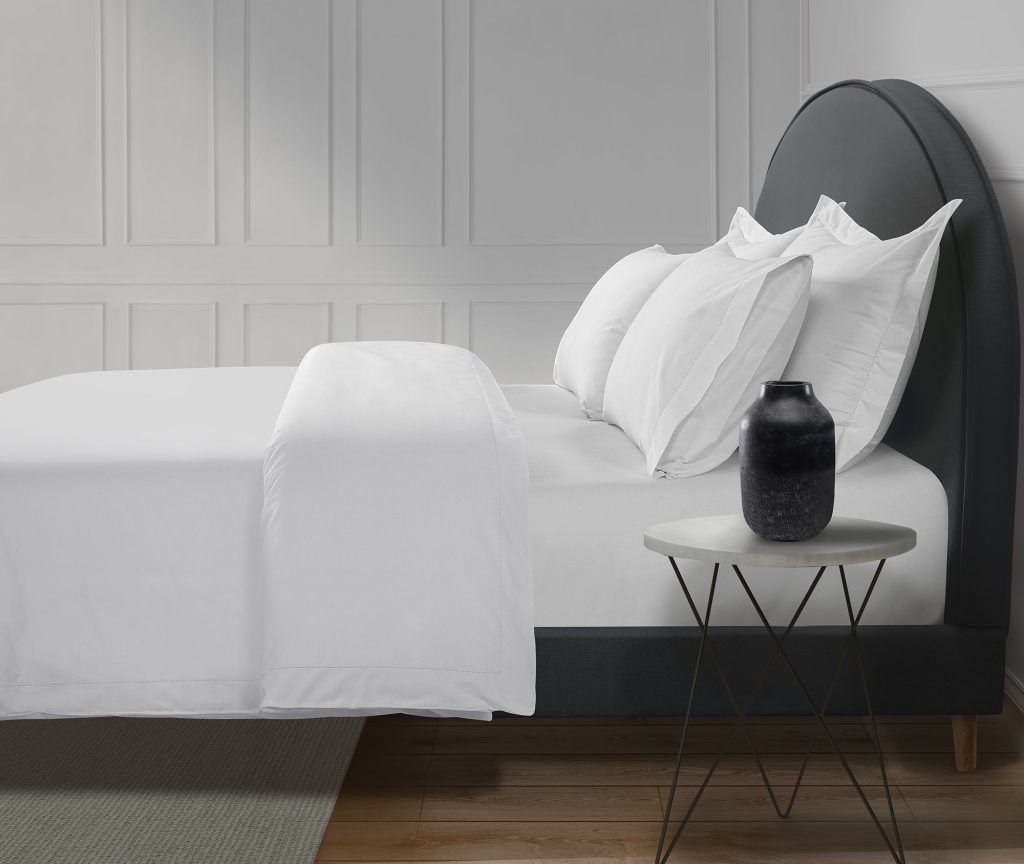 300 Thread Count Percale Brookshire Duvet Cover - Brilliant White, Double / Brilliant White