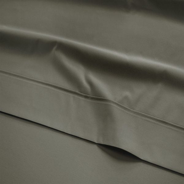 300 Thread Count Peaceful Empress Percale Flat Sheet  Sage Green Single  Sage Green | Bed Sava
