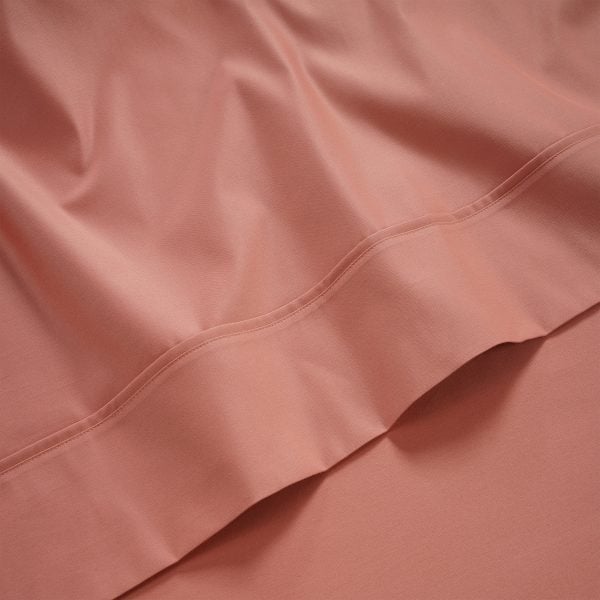 300 Thread Count Peaceful Empress Percale Flat Sheet  Terra Cotta Double  Terra Cotta | Bed Sava
