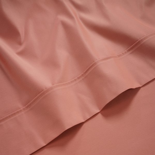300 Thread Count Peaceful Empress Percale Flat Sheet  Terra Cotta Single  Terra Cotta | Bed Sava