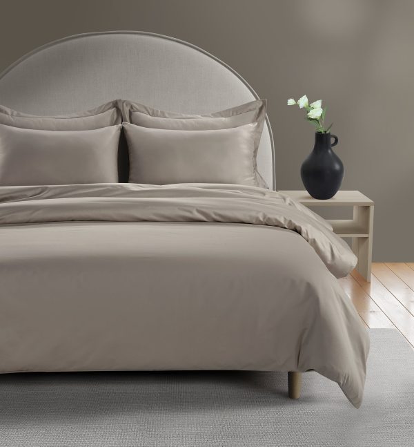 800 Thread Count Egyptian Cotton Grand Splendour Lux Buttery Smooth Duvet Cover  Simply Taupe Super King  Simply Taupe | Bed Sava