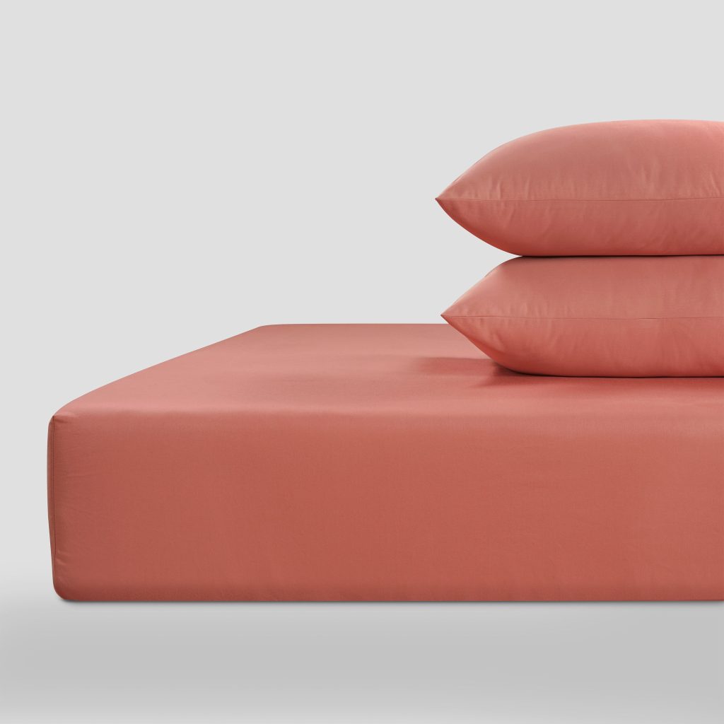 300 Thread Count Peaceful Empress Percale Fitted Sheet - Terra Cotta, King / Standard / Terra Cotta