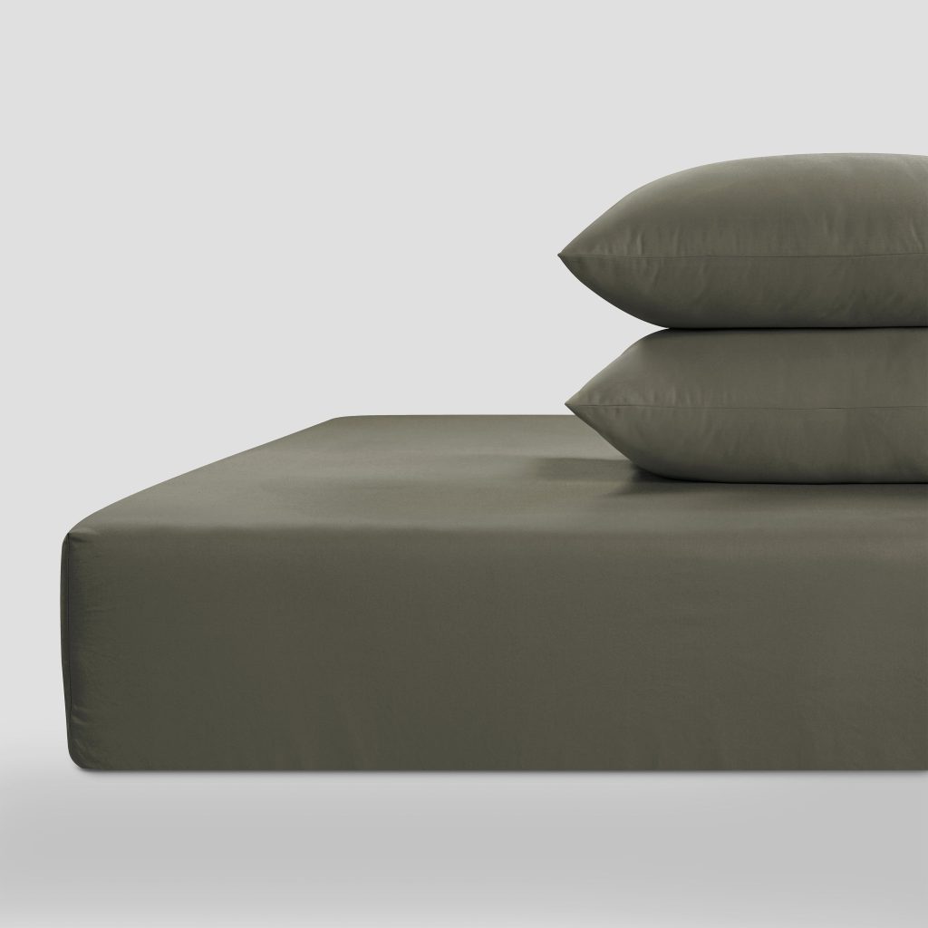 800 Thread Count Grand Splendour LUXE Fitted Sheet - Sateen Sage Green, Double / Deep Fit / Sage Green