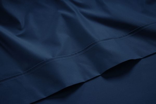 800 Thread Count Egyptian Cotton Grand Splendour Lux Flat Sheet  Navy Peony King  Navy Peony | Bed Sava