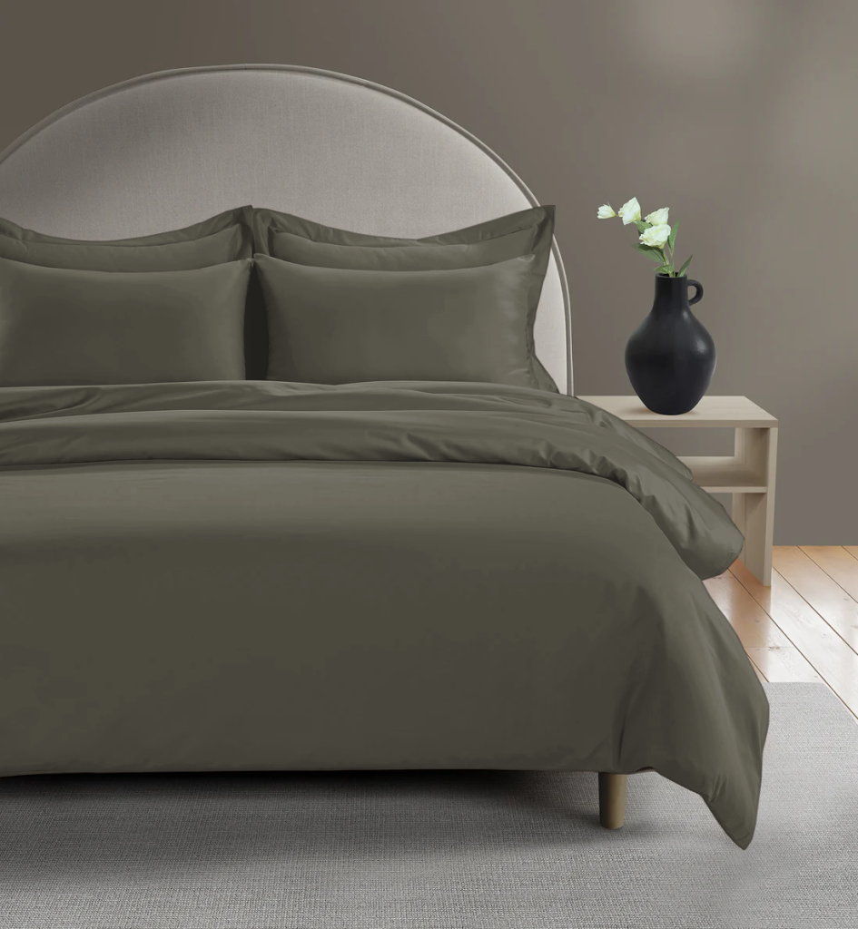 800 Thread Count Grand Splendour LUXE Duvet Cover - Sateen Sage Green, King / Sage Green