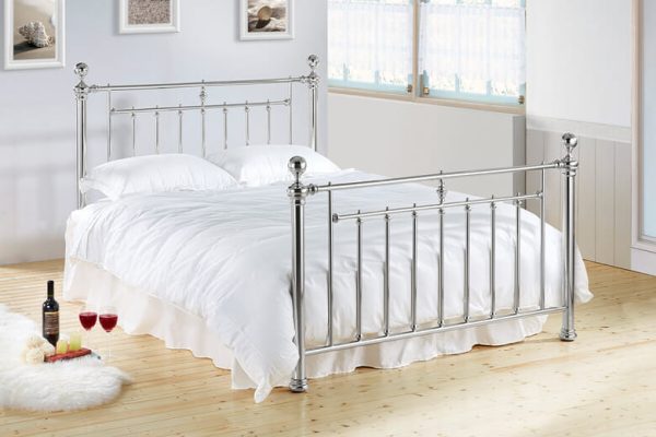Time Living Alexander Chrome Bed Frame King Size | Bed Sava