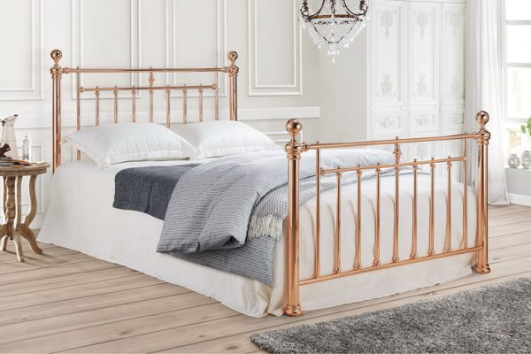 Time Living Alexander Rose Gold Bed Frame Double | Bed Sava