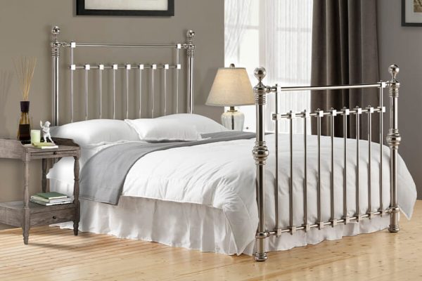 Time Living Edward Chrome Bed Frame Double | Bed Sava