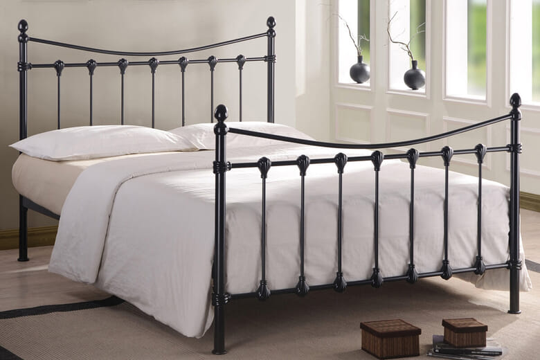 Time Living Florida Black Bed Frame, Small Double