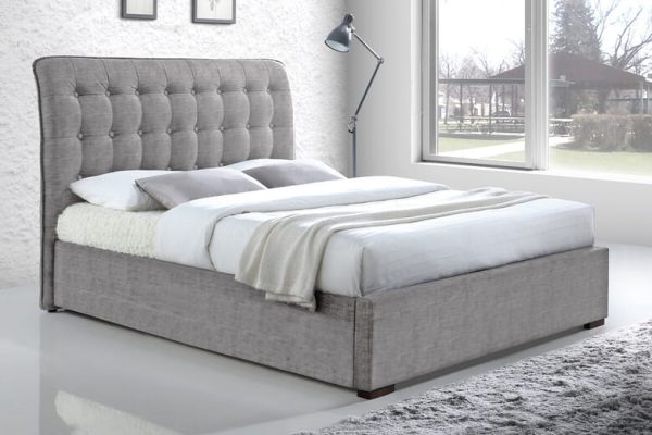 Time Living Hamilton Light Grey Bed Frame Double | Bed Sava