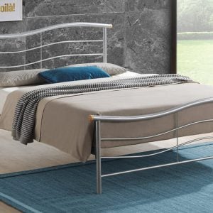 Time Living Waverley Silver Bed Frame Double | Bed Sava